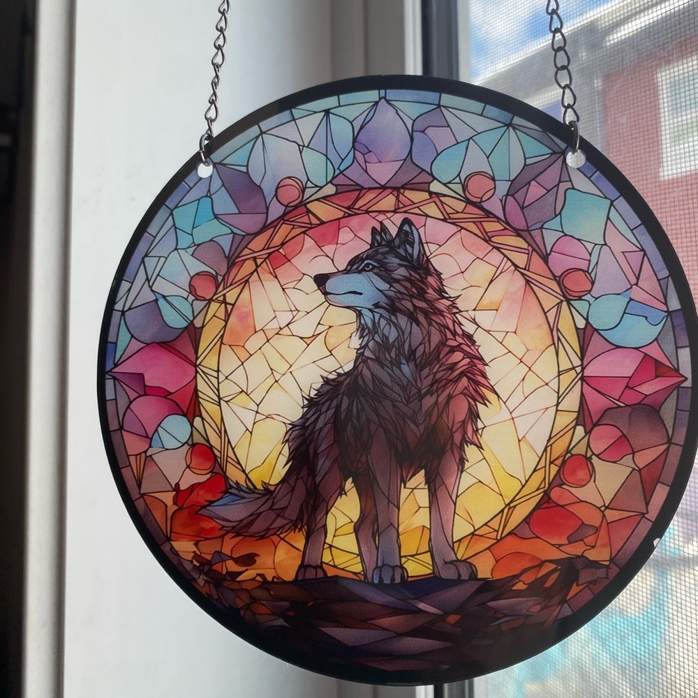 🟣2 for $25🟣 hanging wolf window wall indoor garden decor - Picture 1 of 2
